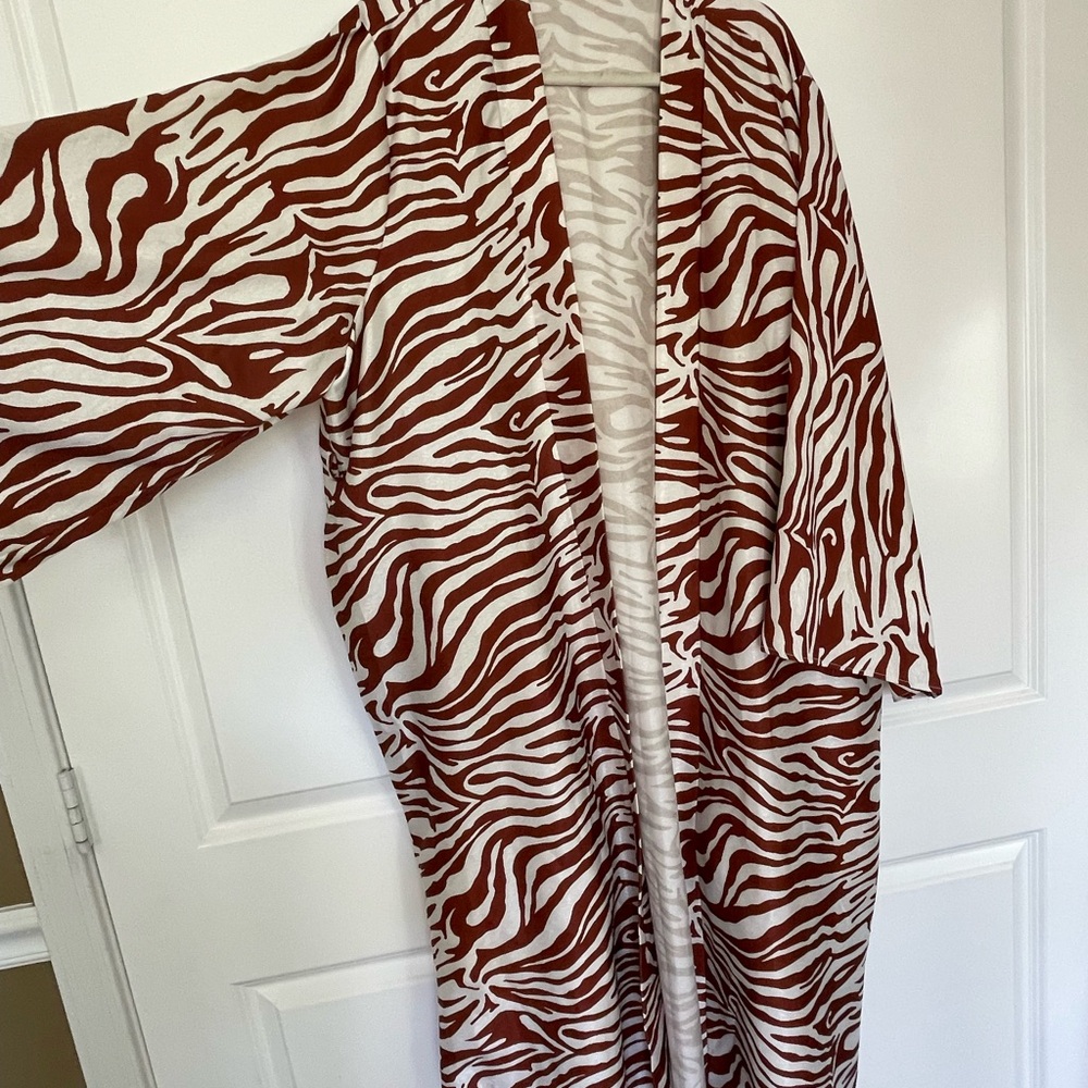 Diarrablu Zebra Print Kimono Robe XL